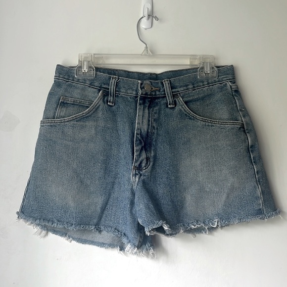 Vintage Wrangler Cut Off Denim High Waist Jean Shorts 30" - Picture 1 of 5
